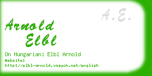 arnold elbl business card